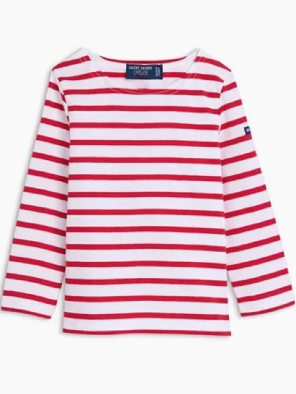 Saint James Breton Striped Swater Size 16 White/Pink